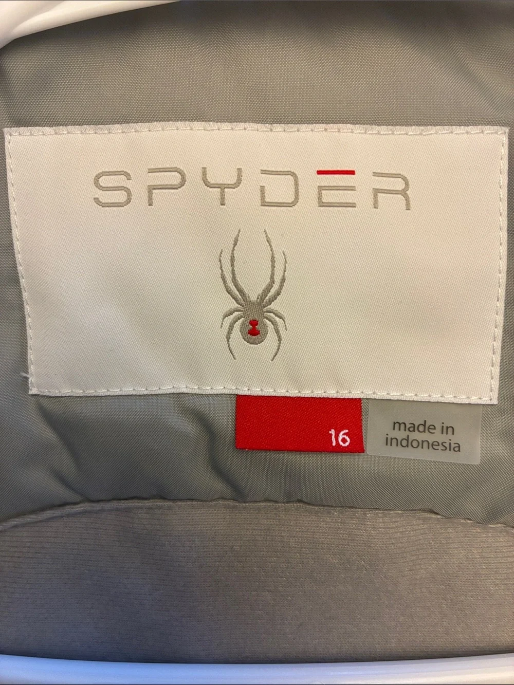 Spyder Kids Metallic Silver Gray Insulated Ski Jacket Size 16